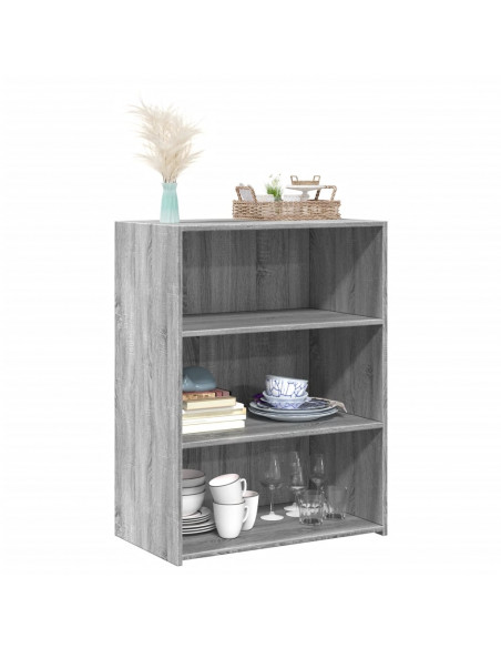 Credenza Grigio Sonoma 70x41x93 cm in Legno Multistrato