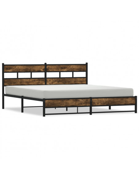 Giroletto senza Materaso in Metallo Rovere Fumo 183x213 cm