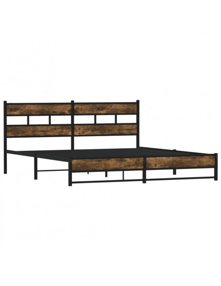 Giroletto senza Materaso in Metallo Rovere Fumo 183x213 cm