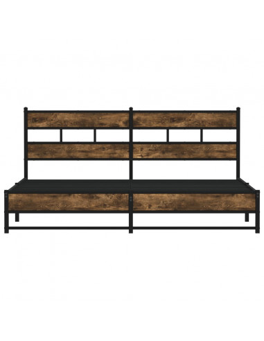 Giroletto senza Materaso in Metallo Rovere Fumo 183x213 cm