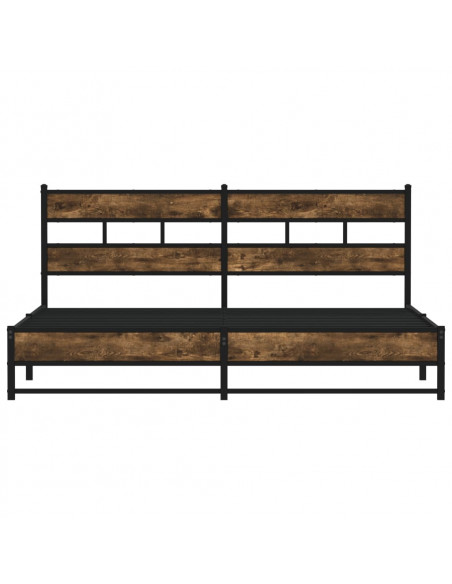 Giroletto senza Materaso in Metallo Rovere Fumo 183x213 cm
