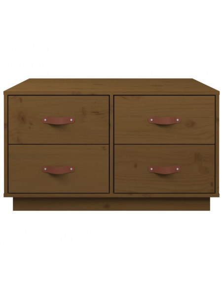 Tavolino da Salotto Miele 80x80x45 cm Legno Massello di Pino