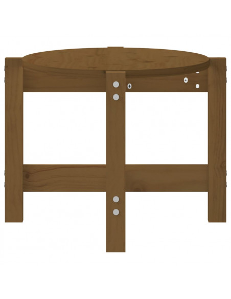 Tavolino da Salotto Miele 87x48x35 cm in Legno Massello di Pino