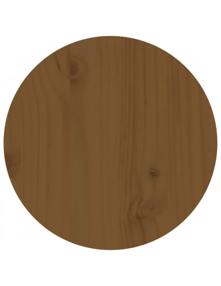 Tavolino da Salotto Miele Ø 35x35 cm in Legno Massello di Pino