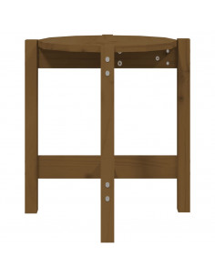 Tavolino da Salotto Miele Ø 42,5x45cm in Legno Massello di Pino