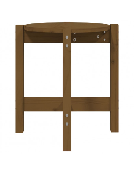Tavolino da Salotto Miele Ø 42,5x45cm in Legno Massello di Pino