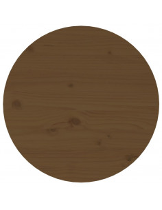 Tavolino da Salotto Miele Ø 45x40 cm in Legno Massello di Pino