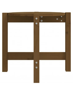 Tavolino da Salotto Miele Ø 52,5x45cm in Legno Massello di Pino