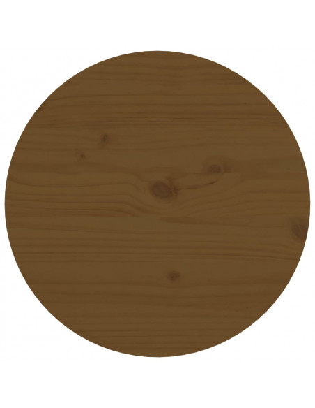 Tavolino da Salotto Miele Ø 55x60 cm in Legno Massello di Pino