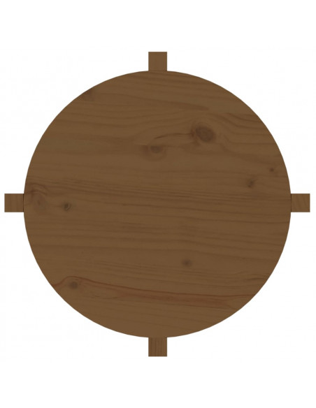 Tavolino da Salotto Miele Ø 62,5x45cm in Legno Massello di Pino