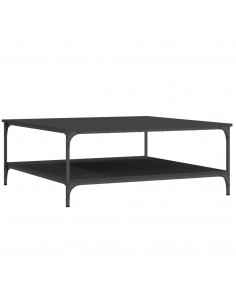 Tavolino da Salotto Nero 100x100x40 cm in Legno Multistrato