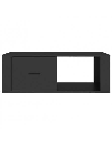 Tavolino da Salotto Nero 100x50,5x35 cm in Legno Multistrato