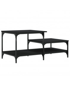 Tavolino da Salotto Nero 100x50,5x45 cm in Legno Multistrato
