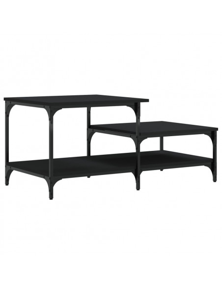 Tavolino da Salotto Nero 100x50,5x45 cm in Legno Multistrato