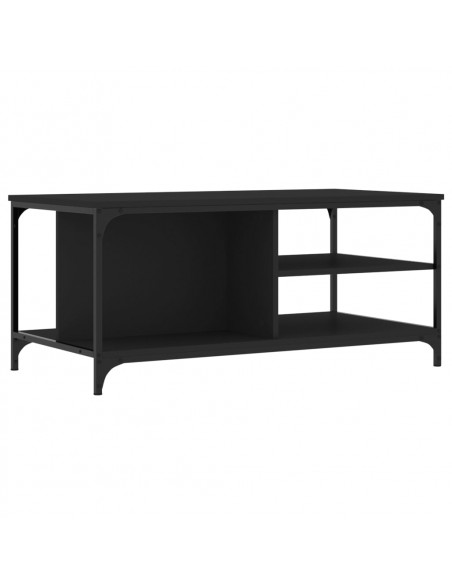 Tavolino da Salotto Nero 100x50x45 cm in Legno Multistrato