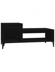 Tavolino da Salotto Nero 100x50x45 cm in Legno Multistrato