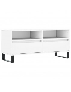 Mobile Porta TV Bianco 100x34,5x44,5 cm in Legno Multistrato 2