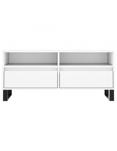 Mobile Porta TV Bianco 100x34,5x44,5 cm in Legno Multistrato