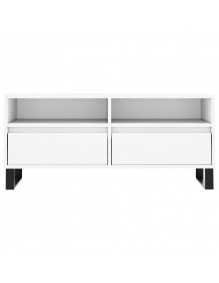Mobile Porta TV Bianco 100x34,5x44,5 cm in Legno Multistrato