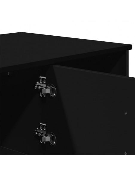 Tavolino da Salotto Nero 100x51x40 cm in Legno Multistrato