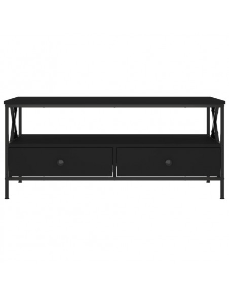 Tavolino da Salotto Nero 100x51x45 cm in Legno Multistrato