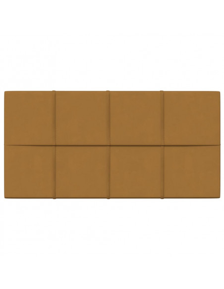 Pannelli Murali 12 pz Marroni 60x30 cm in Velluto 2,16 m²