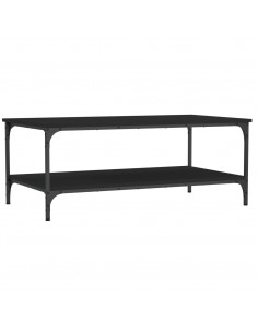 Tavolino da Salotto Nero 100x55x40 cm in Legno Multistrato