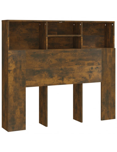 Testiera con Scomparti Rovere Fumo 120x19x103,5 cm