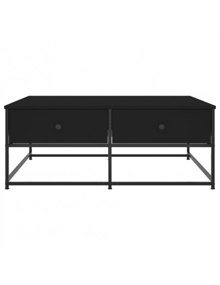 Tavolino da Salotto Nero 100x99x40 cm in Legno Multistrato