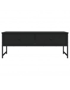 Tavolino da Salotto Nero 101x49x39,5 cm in Legno Multistrato
