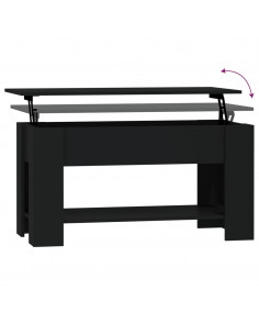 Tavolino da Salotto Nero 101x49x52 cm in Legno Multistrato