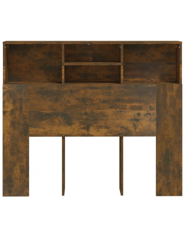 Testiera con Scomparti Rovere Fumo 120x19x103,5 cm