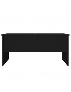 Tavolino da Salotto Nero 102x50,5x46,5 cm in Legno Multistrato