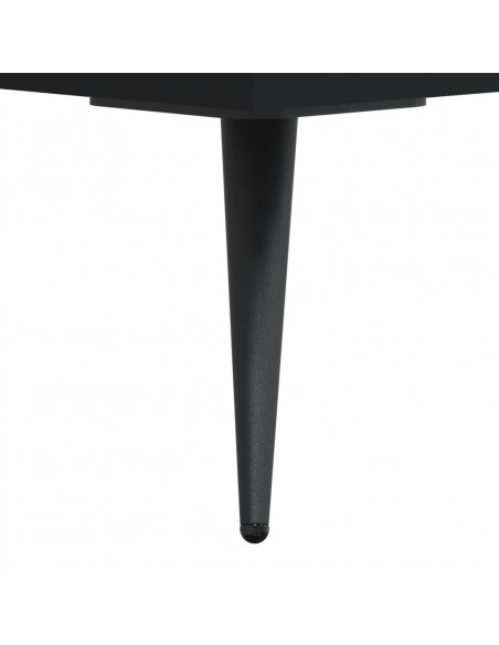 Tavolino da Salotto Nero 102x50x40 cm in Legno Multistrato