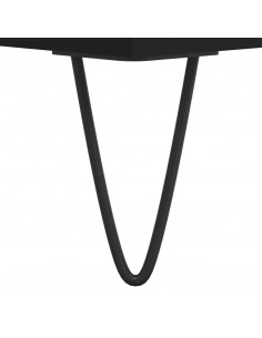 Tavolino da Salotto Nero 102x50x40 cm in Legno Multistrato