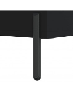 Tavolino da Salotto Nero 102x50x40 cm in Legno Multistrato