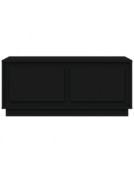 Tavolino da Salotto Nero 102x50x44 cm in Legno Multistrato