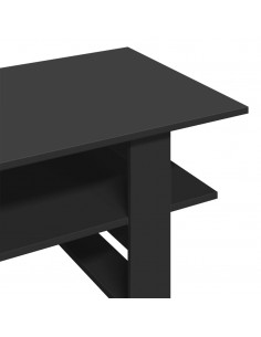 Tavolino da Salotto Nero 102x55x42 cm in Legno Multistrato