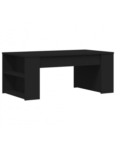 Tavolino da Salotto Nero 102x55x42 cm in Legno Multistrato