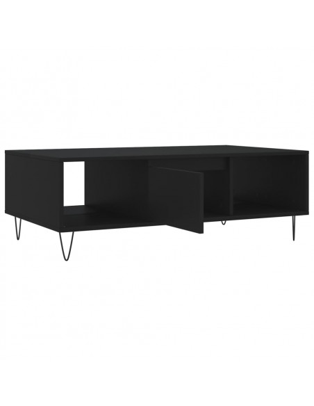 Tavolino da Salotto Nero 104x60x35 cm in Legno Multistrato