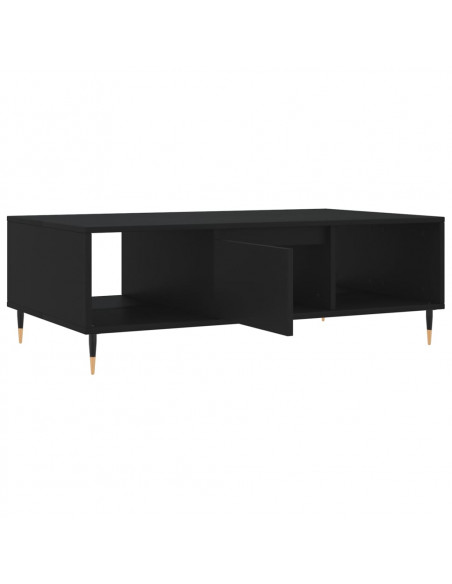 Tavolino da Salotto Nero 104x60x35 cm in Legno Multistrato