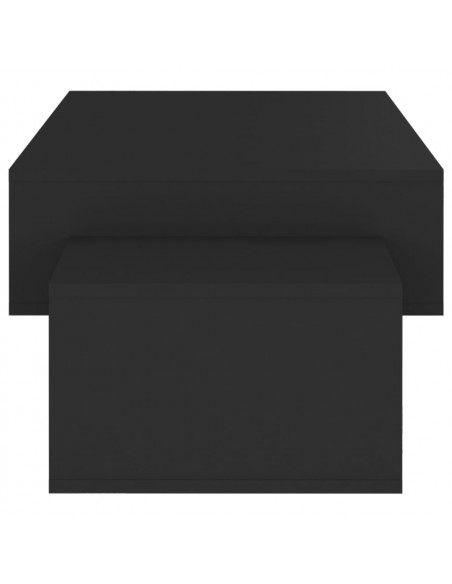 Tavolino da Salotto Nero 105x55x32 cm in Truciolato