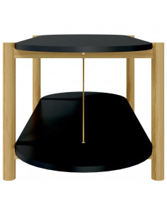 Tavolino da Salotto Nero 110x48x40 cm in Legno Multistrato