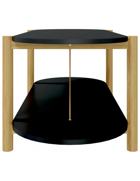 Tavolino da Salotto Nero 110x48x40 cm in Legno Multistrato