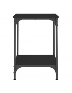 Tavolino da Salotto Nero 40x40x55 cm in Legno Multistrato