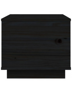 Tavolino da Salotto Nero 40x50x35 cm Legno Massello di Pino