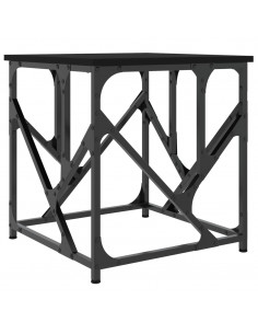 Tavolino da Salotto Nero 45x45x47,5 cm in Legno Multistrato
