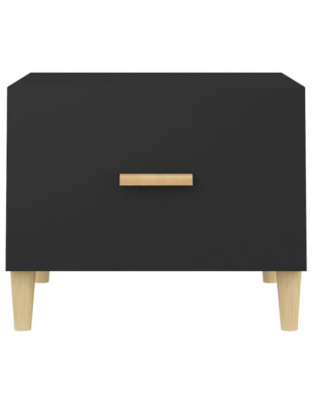 Tavolino da Salotto Nero 50x50x40 cm in Legno Multistrato