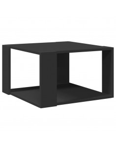 Tavolino da Salotto Nero 51,5x51,5x30 cm in Legno Multistrato