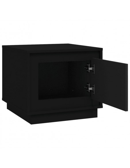 Tavolino da Salotto Nero 51x50x44 cm in Legno Multistrato